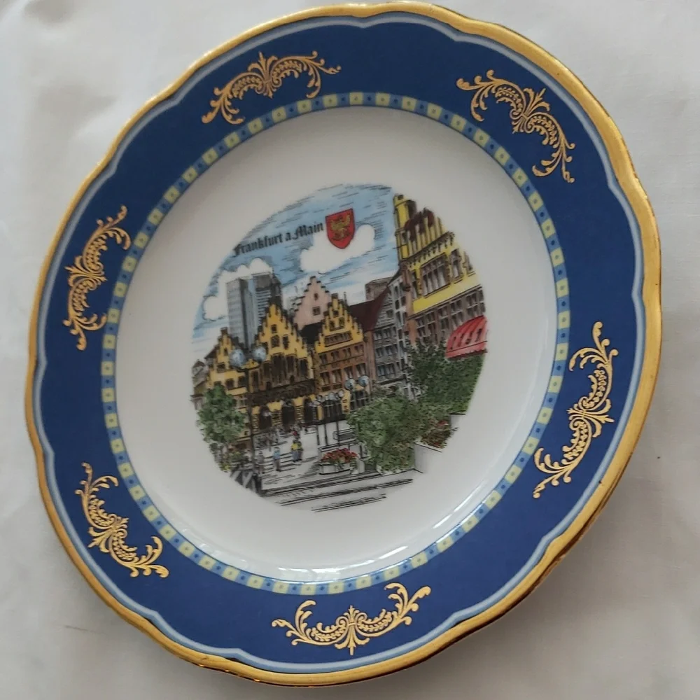 Vtg Kleiber Bavavarian Souvenir Plate - Frankfurt a. Main - 7.5
